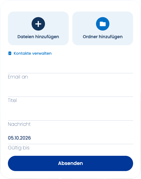 Secure File Transfer Absenden